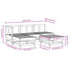 vidaXL 5 Piece Garden Lounge Set White Solid Wood Pine