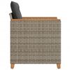 vidaXL Garden Chair with Cushions Grey Poly Rattan