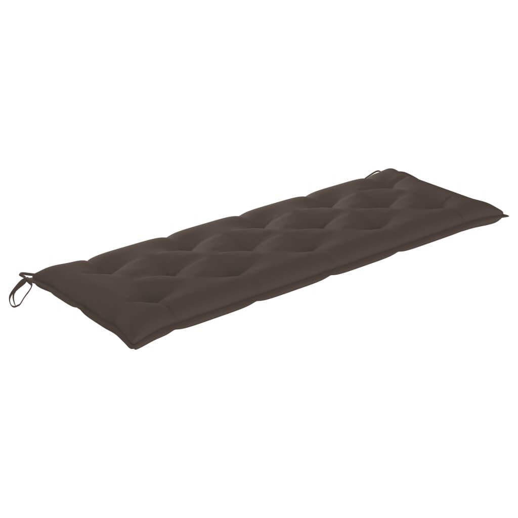 vidaXL 3-Seater Garden Bench with Cushion 150 cm Solid Eucalyptus Wood