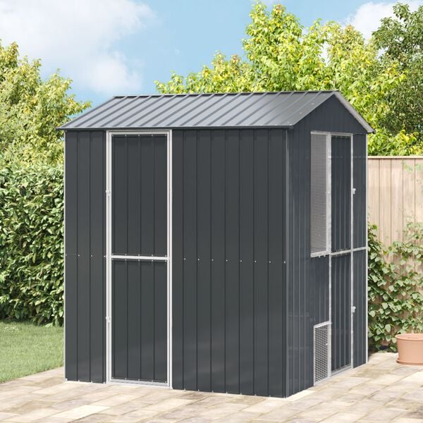 vidaXL Bird Cage Anthracite 215 x 210 x 247 cm Galvanised steel