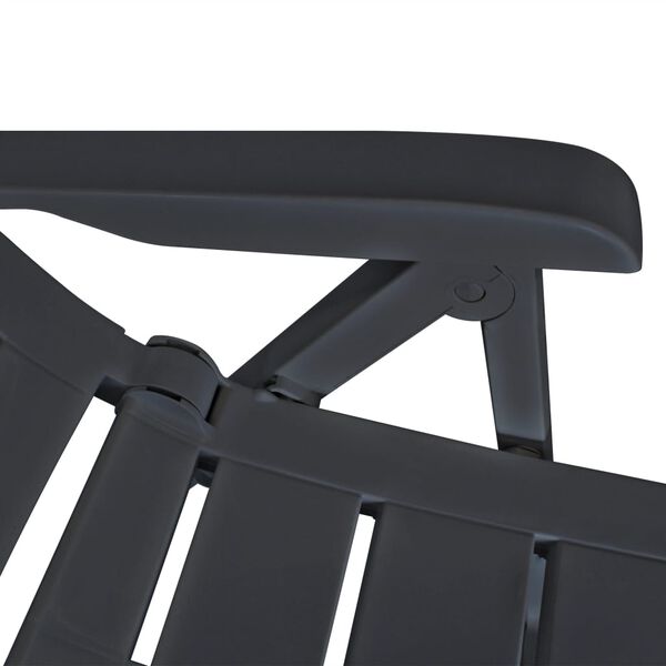 vidaXL 5 Piece Outdoor Dining Set Plastic Anthracite