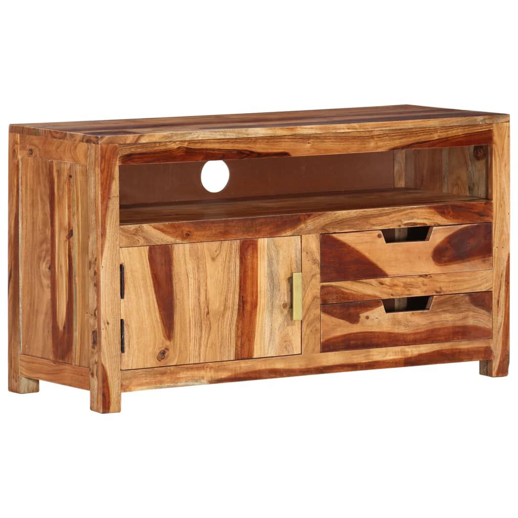 vidaXL TV Cabinet 90x34.5x50 cm Solid Wood Acacia