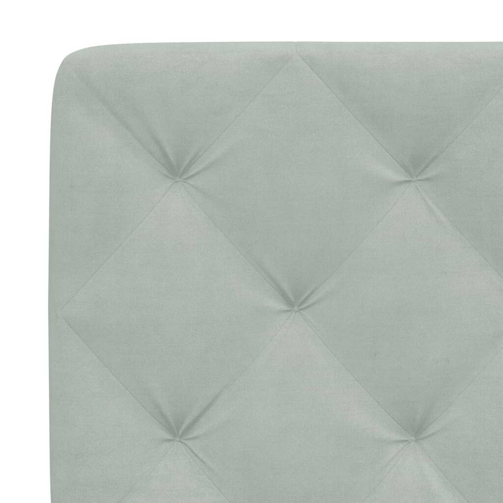 vidaXL Bed Frame with LED without Mattress Light Grey 137x190 cm Velvet