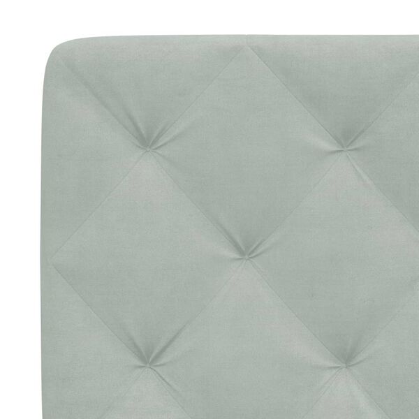 vidaXL Bed Frame with LED without Mattress Light Grey 137x190 cm Velvet