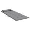vidaXL Highback Chair Cushions 4 pcs Grey Oxford Fabric
