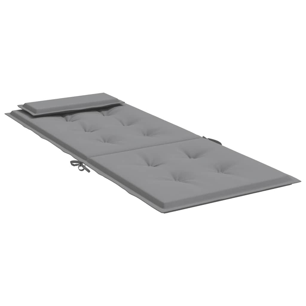 vidaXL Highback Chair Cushions 4 pcs Grey Oxford Fabric