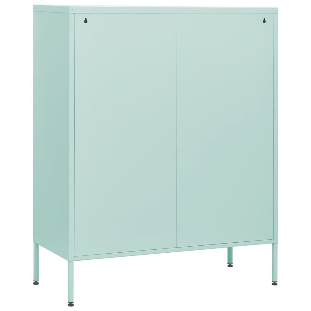 vidaXL Chest of Drawers Mint 80x35x101.5 cm Steel