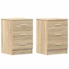 vidaXL Bedside Cabinets 2 pcs Sonoma Oak 38x35x56 cm Engineered Wood