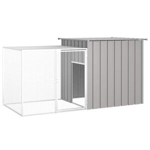 vidaXL Chicken Cage Grey 200x91x100 cm Galvanised Steel