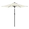 vidaXL Garden Parasol with Steel Pole White 225x225x212 cm