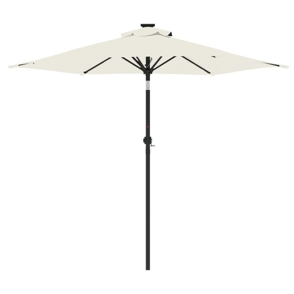 vidaXL Garden Parasol with Steel Pole White 225x225x212 cm