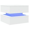 vidaXL Coffee Table with LED Lights White 50x50x40 cm