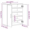 vidaXL Shoe Cabinet Sonoma Oak 60x35x70 cm Engineered Wood