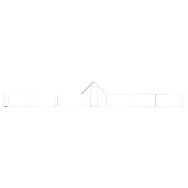 vidaXL Chicken Coop 14x2x2 m Galvanised Steel