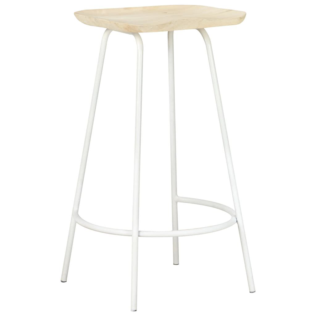 vidaXL Bar Stools 2 pcs Solid Mango Wood