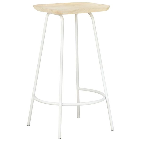 vidaXL Bar Stools 2 pcs Solid Mango Wood