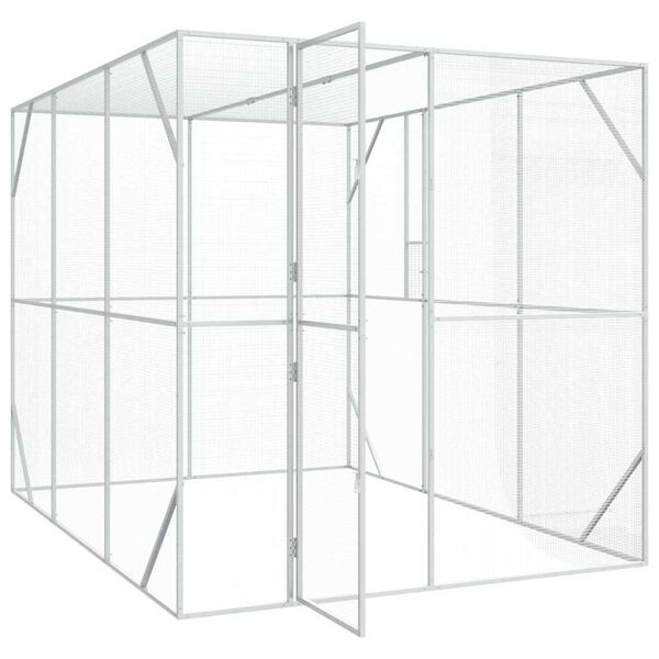 vidaXL Bird Cage Anthracite 210 x 304 x 213 cm Galvanised steel