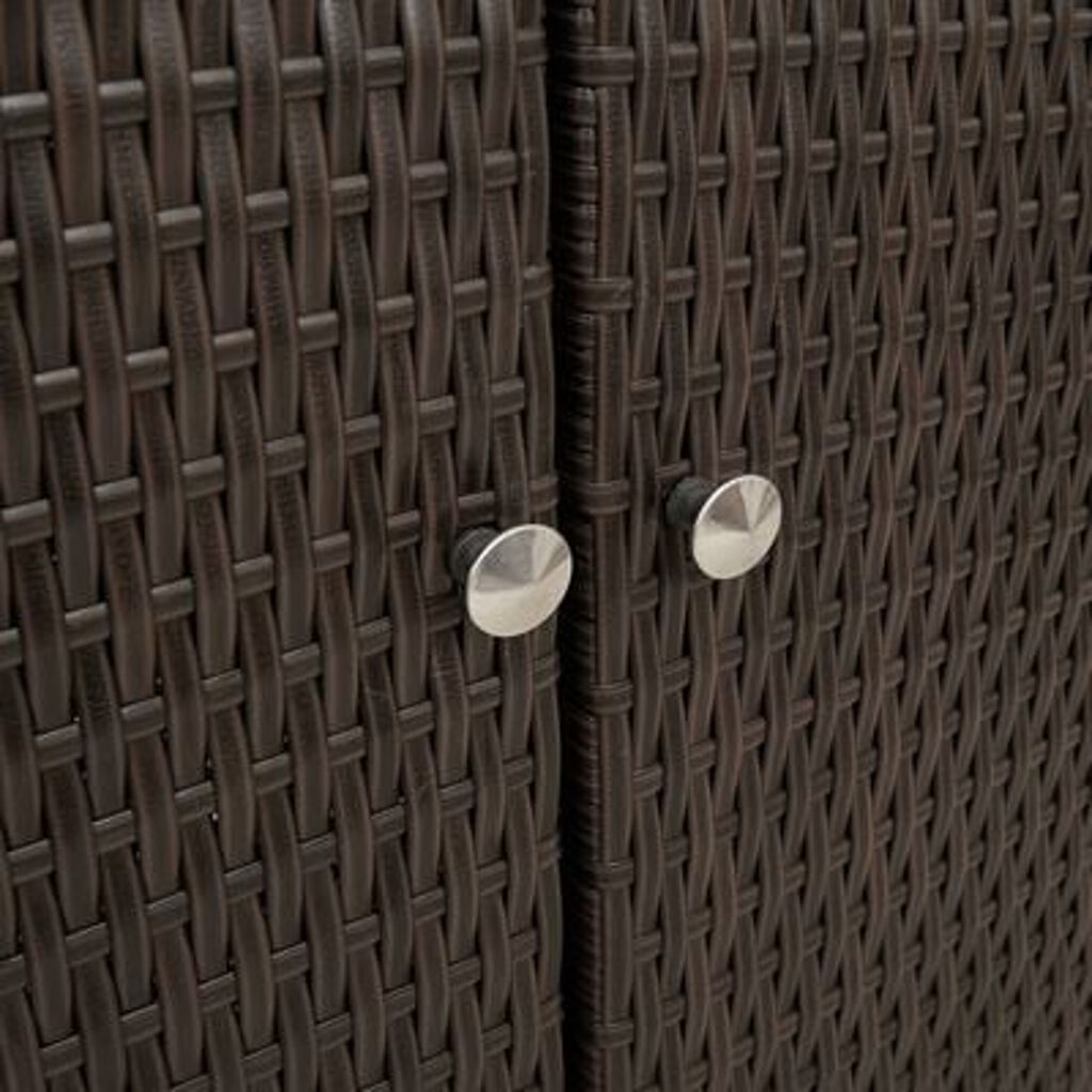 vidaXL Storage Cabinet Brown 100x36x102 cm Rattan