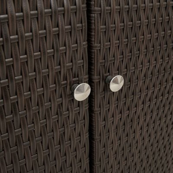 vidaXL Storage Cabinet Brown 100x36x102 cm Rattan