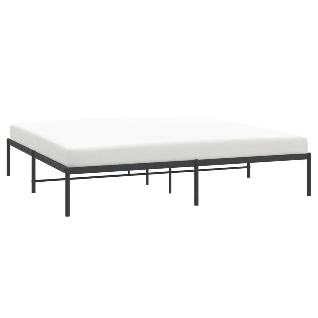 vidaXL Metal Bed Frame without Mattress Black 193x203cm