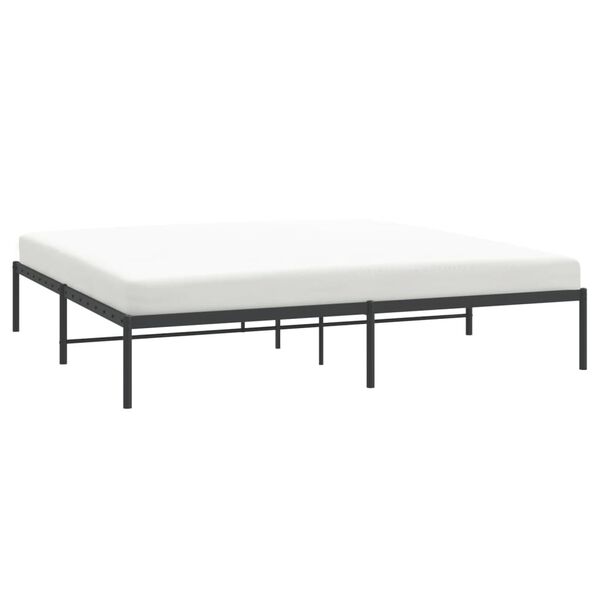 vidaXL Metal Bed Frame without Mattress Black 193x203cm