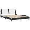 vidaXL Bed Frame without Mattress "Zadar" Black and White 152x203 cm Faux Leather