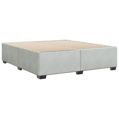 vidaXL Bed Frame without Mattress Light Grey California King Velvet