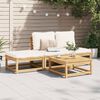 vidaXL 4 Piece Garden Lounge Set with Cushions Solid Wood Acacia