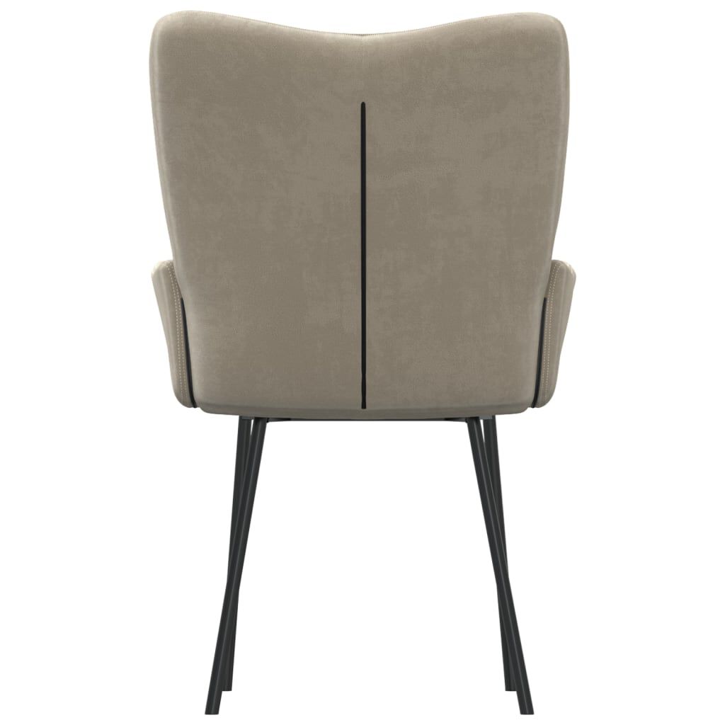 vidaXL Dining Chairs 2 pcs Light Grey Velvet