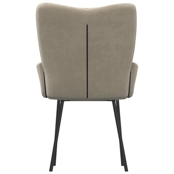 vidaXL Dining Chairs 2 pcs Light Grey Velvet