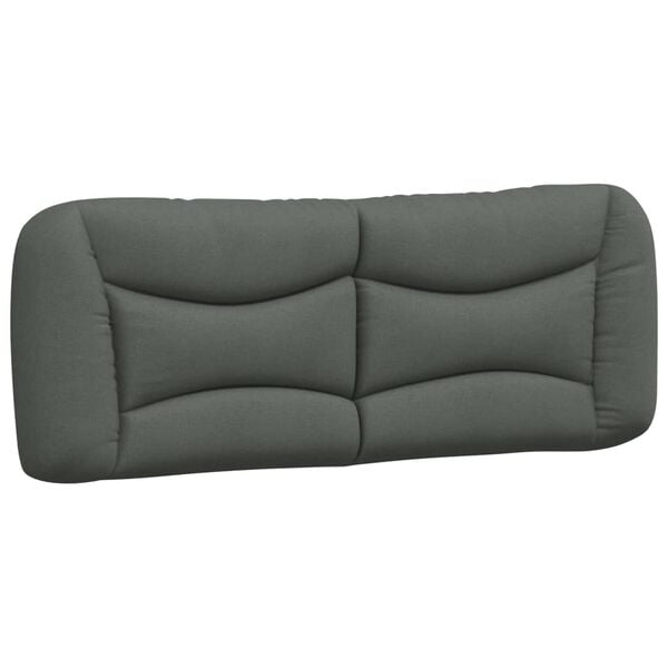 vidaXL Bed Frame with LED without Mattress "Hvar" Dark Grey 193x203 cm Fabric