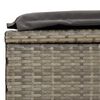 vidaXL Sunbed with Cushion Grey 201x55x62 cm Poly Rattan