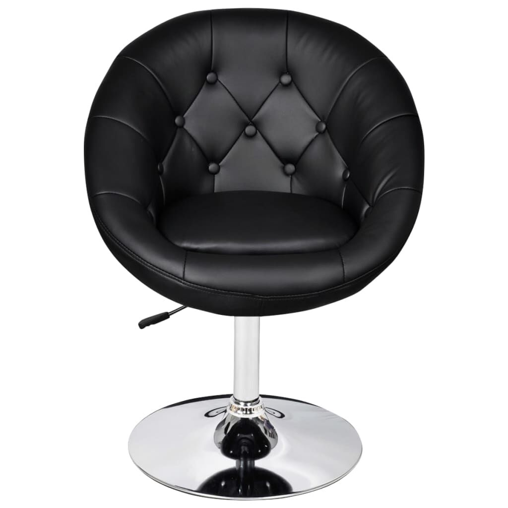 vidaXL Bar Stool Black Faux Leather