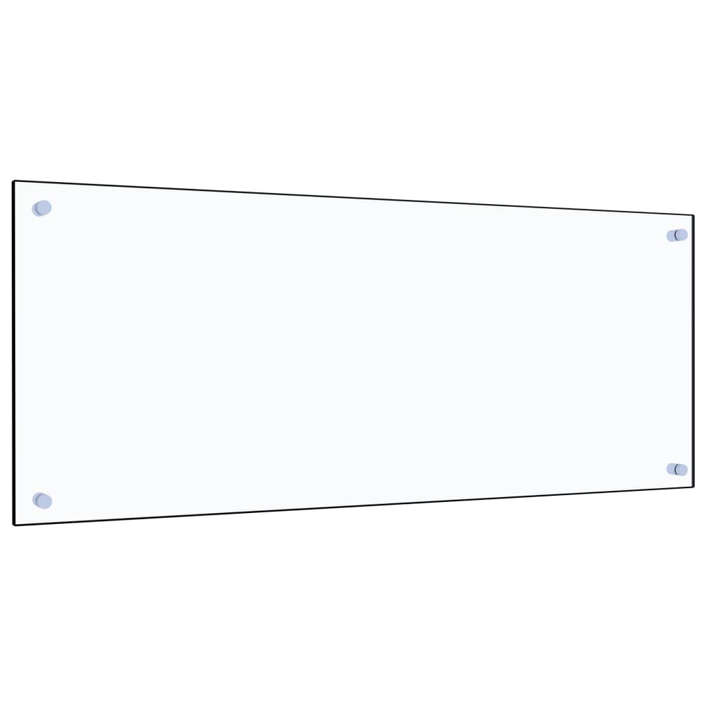 vidaXL Kitchen Backsplash Transparent 100 x 40 cm Tempered Glass