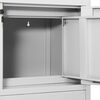 vidaXL Office Cabinet Light Grey 90x40x102 cm Steel