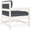vidaXL Garden Chairs with Cushions 2 pcs White Solid Wood Pine