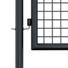 vidaXL Mesh Garden Gate Galvanised Steel 100x125 cm Grey