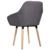 vidaXL Dining Chairs 2 pcs Dark Grey Fabric