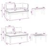 vidaXL Garden Bench Set with Cushion 4 pcs Brown and Cream