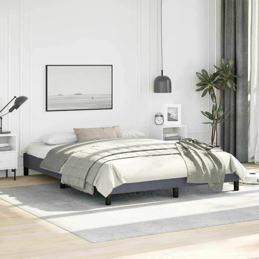 vidaXL Bed Frame without Mattress Dark Grey 152x203 cm Queen Velvet