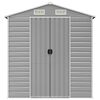 vidaXL Garden Shed Light Grey 191x215x198 cm Galvanised Steel