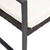 vidaXL 2-Seater Garden Bench with Cushions Brown PP Rattan