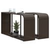 vidaXL Storage Shelves 2 pcs Brown Poly Rattan