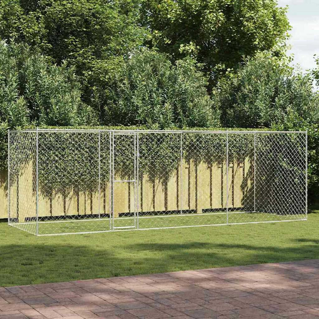 Dog Cage Silver 600 x 200 x 256 cm Galvanised Steel