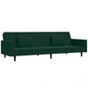 vidaXL 2-Seater Sofa Bed with Two Pillows Dark Green Velvet