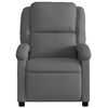 vidaXL Recliner Chair Grey Real Leather