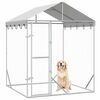 vidaXL Outdoor Dog Kennel with Roof Silver 2x2x2.5 m Galvanised Steel