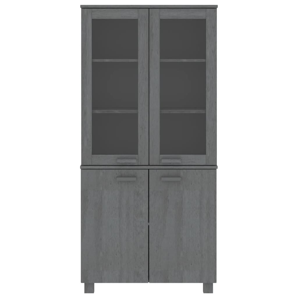 vidaXL Highboard HAMAR Solid Wood Pine Dark Grey