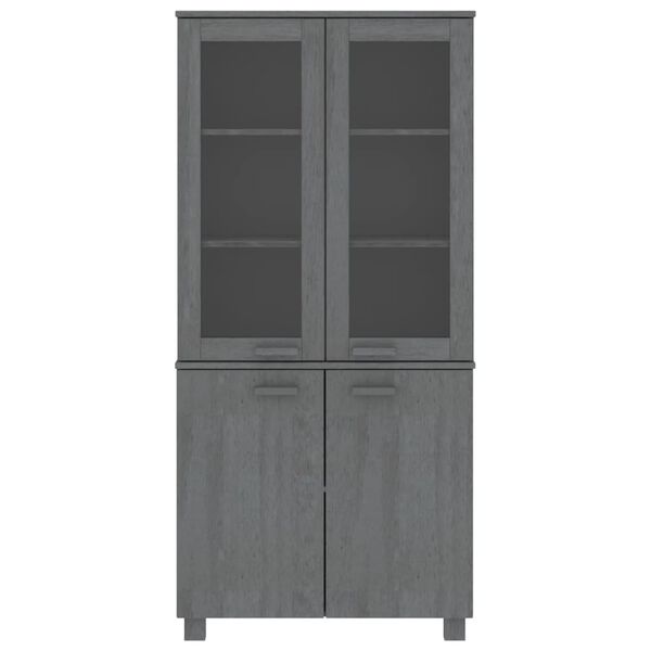 vidaXL Highboard HAMAR Solid Wood Pine Dark Grey