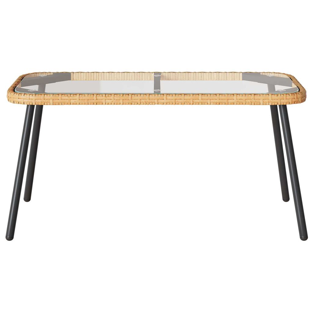 vidaXL Coffee Table Natural 90x45x42 cm Poly Rattan